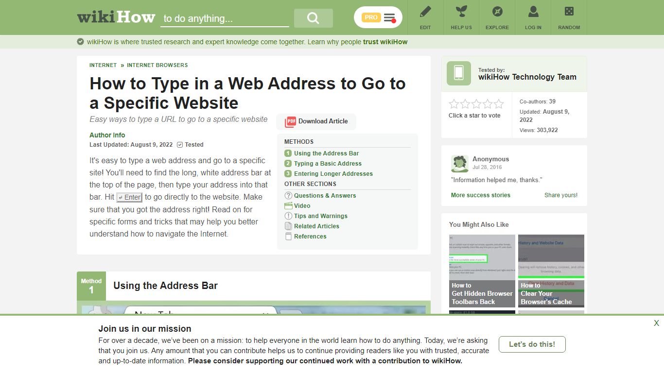 3 Ways to Type in a Web Address to Go to a Specific Website - wikiHow