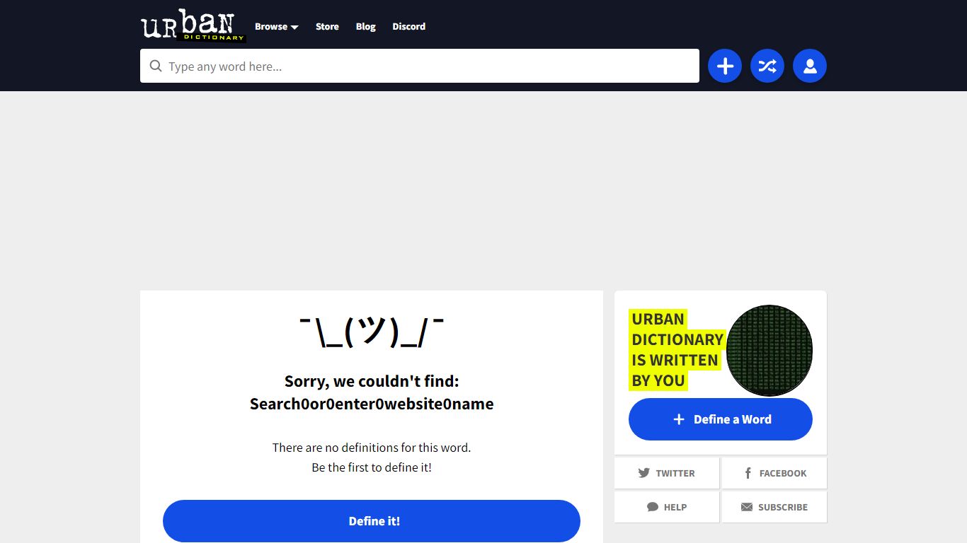 Urban Dictionary: Search or enter website name